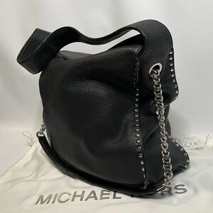 Michael Kors Black Pebble Leather Purse With Bag